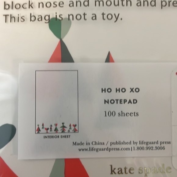 🎄5 for $50!🎄 New! Kate Spade Holiday Notepad - Picture 2 of 3